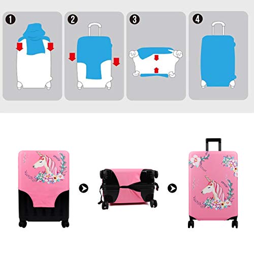 Pink Unicorn Suitcase Cover | Travel Trolley Case