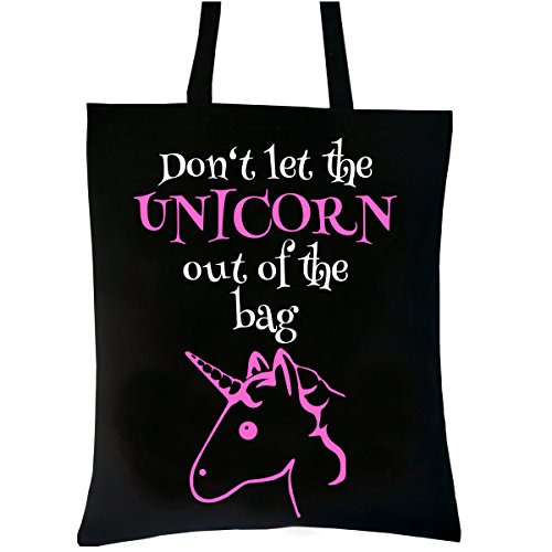 Unicorn Quote Black Reusable Shopping Bag