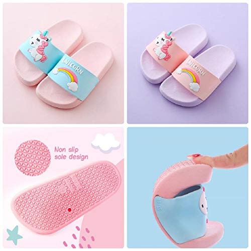 Lilac Unicorn Beach Sliders For Kids