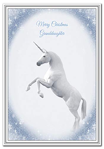 Unicorn Christmas Cards | Luxury Quality | Granddaughter Card