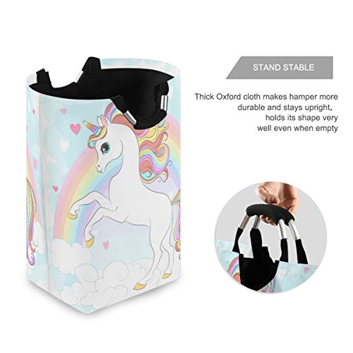 Unicorn Rainbow Laundry Basket | Storage Bag | Pastel Colours