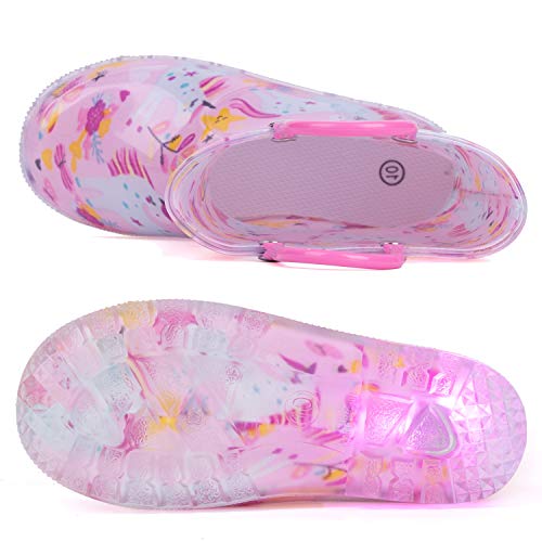 Pink Unicorn Wellington Boots For Girls
