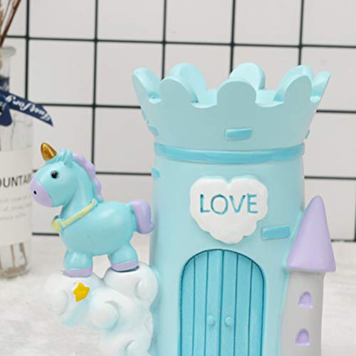 Unicorn Cute Pen Holder Blue