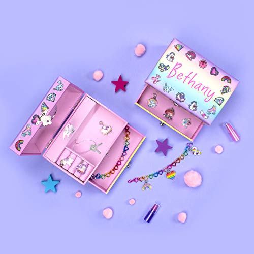 Cute Unicorn Jewellery Box | Personalised Name 