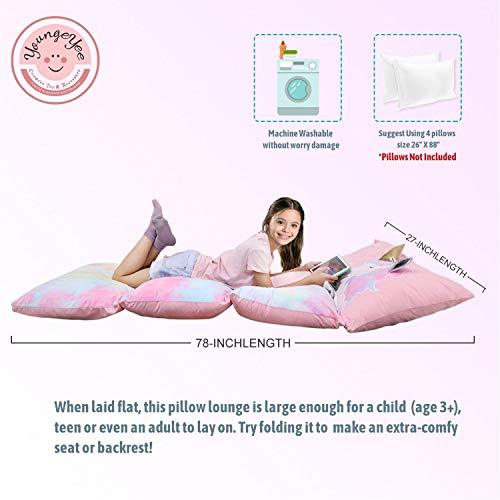 Kids Unicorn Floor Pillows & Pillowcase