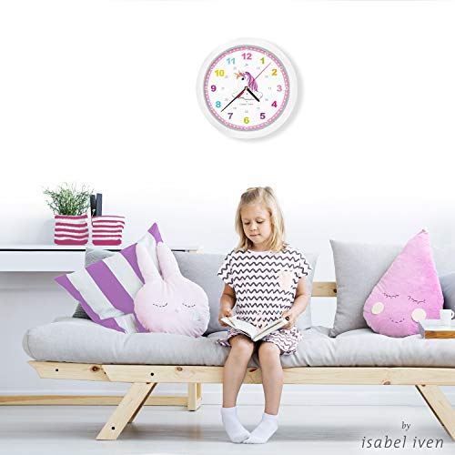 Kids Unicorn Wall Clock For Bedroom 