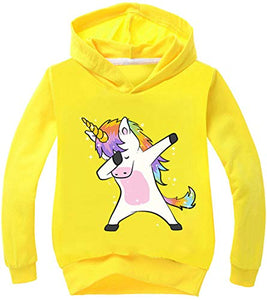 Funny Girls Unicorn Hoodies | Yellow | Novelty Unicorn 