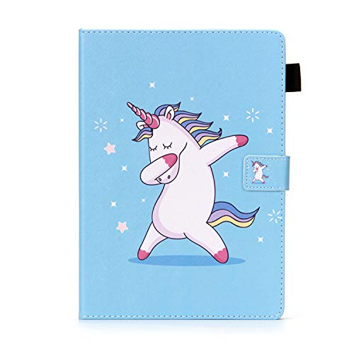 Dabbing Unicorn iPad Case Blue For Adults & Kids 