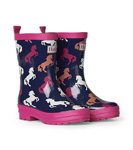 Navy Unicorn Wellington Boots Kids