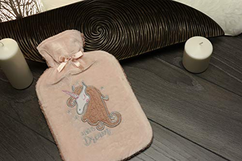 Blush Pink Unicorn Hot Water Bottle 