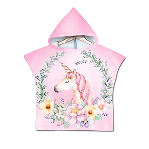 Kids Unicorn Hooded Bath - Beach Towel | Poncho Towel