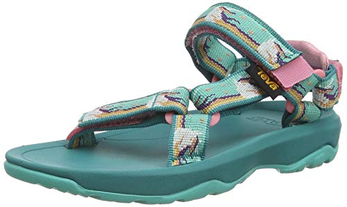 Unicorn green pink toe sandals girls