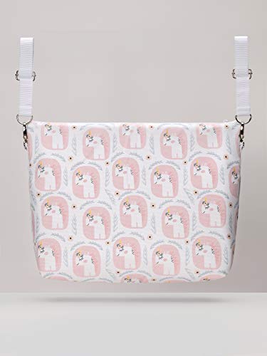 Buggy Organiser Shoulder Bag- Unicorn Design- White