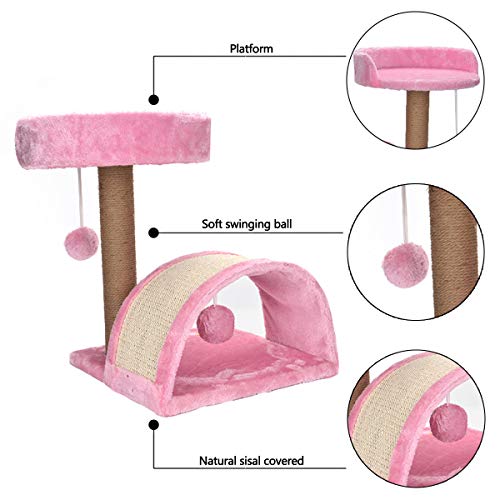 Unicorn Pink Cats Scratching Post & Bed 
