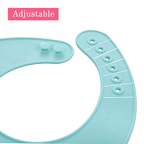 Unicorn Silicone Bibs With Soft Food Crumb Catcher Pocket | Pink & Blue | 2Pcs