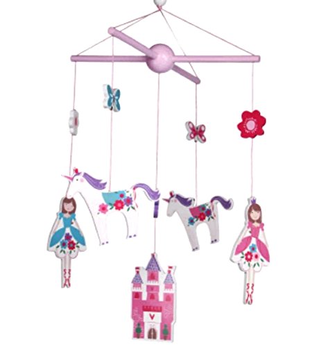 Girls Bedroom Hanging Mobile Unicorns Fairytale Pink Purple