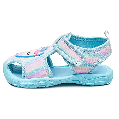 Unicorn Sandals Girls Childrens Kids (8 UK Child, numeric_8)