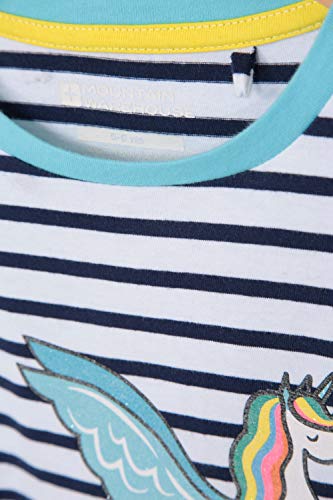 navy blue stripes unicorn top