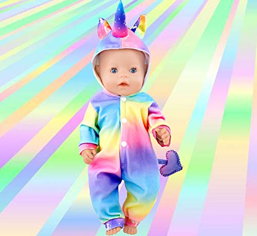 Multicoloured Outfit For Doll | Unicorn Jumpsuit