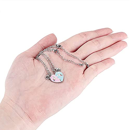 2 Pieces Unicorn Best Friends Pendant Necklace 