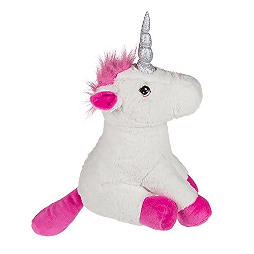Unicorn Fabric Doorstopper | Polyester | White & Hot Pink | 18 x 16 cm