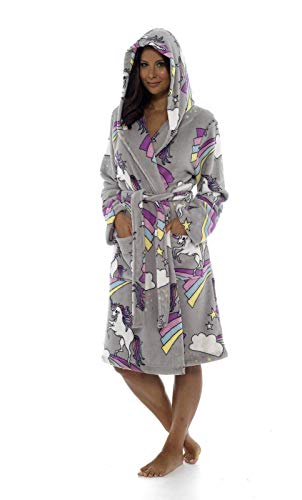 Matching Mum & Daughter Unicorn Print Dressing Gown - Multicoloured