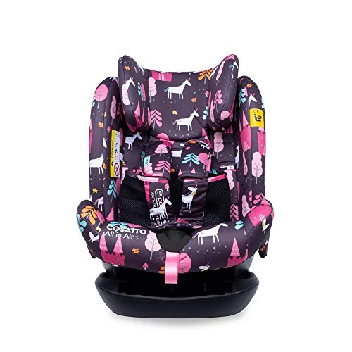 Cosatto All in All + Baby to Child Car Seat - Group 0+123, 0-36 kg, 0-12 years, ISOFIX, Extended Rear Facing, Anti-Escape, Reclines (Unicorn Land)