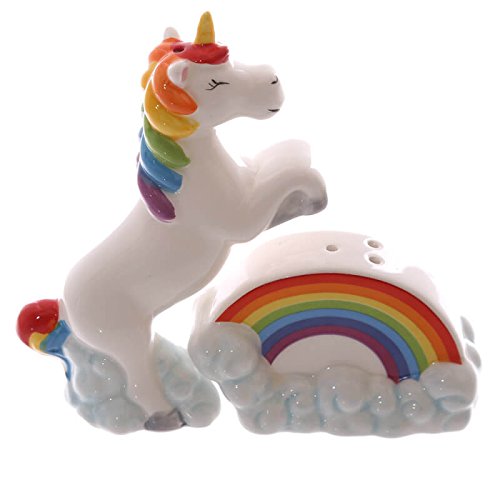 Unicorn Salt and Pepper Pots - Rainbow Spice Dispenser Standard