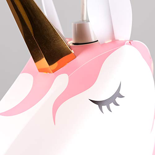 Unicorn Ceiling Pendant Lamp Shade Pink Gold White