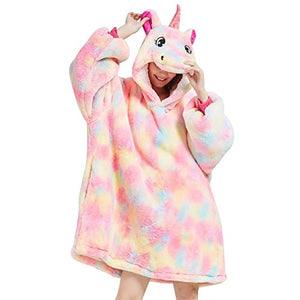 Oversized Hoodie Blanket | Unicorn | Wearable Sherpa Blanket | Adults, Teens & Children