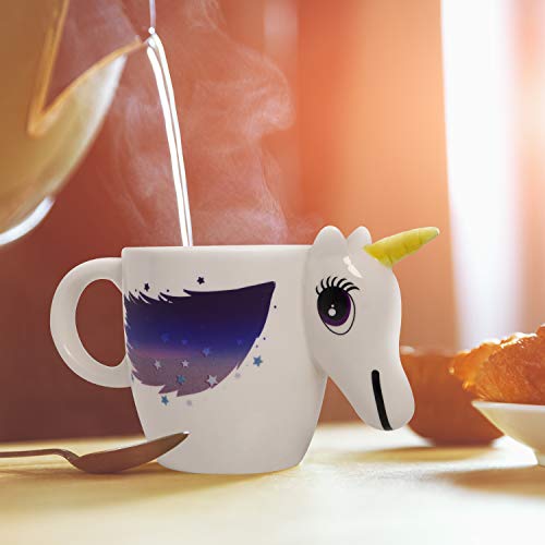 Colour Changing Novelty Unicorn Mug