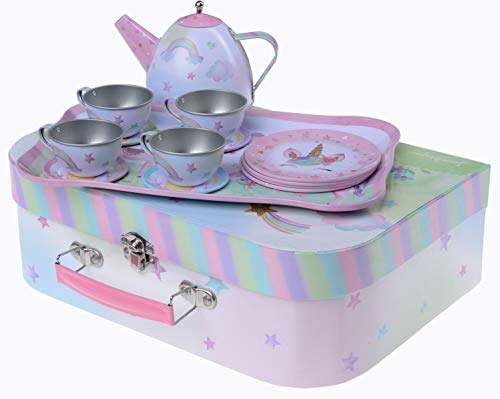 Jewelkeeper Unicorn Tea Set | Tin | 15 Pieces 