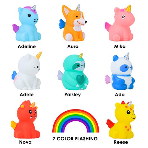 8 Pack | Unicorns & Other Animals | Bath Toys