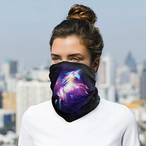 Cute Unicorn Windproof UV Protection Face Mask Bandanas Head Scarf Washable