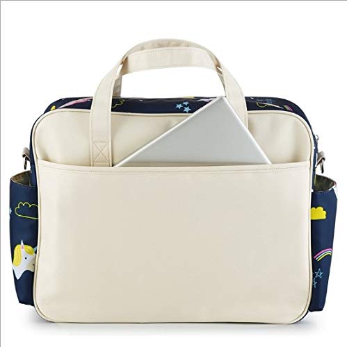 Insular® Multifunctional Waterproof Unicorn Nappy Changing Bag Tote (Navy)