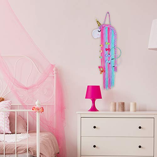 Girls Hair Clip Organiser Rainbow Unicorn