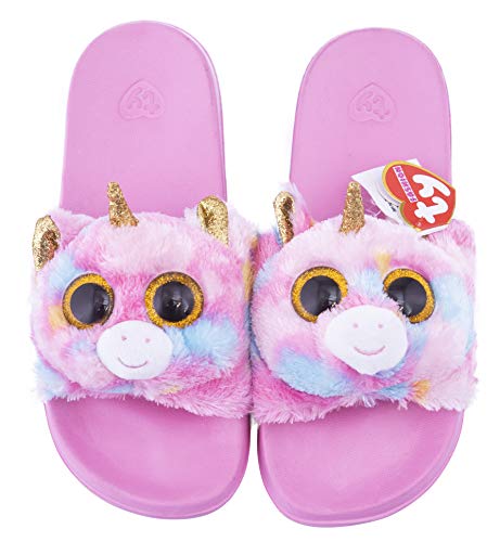 Ty | Beanie Boo Flip Flops | Fantasia The Unicorn | Pool Sliders | Pink
