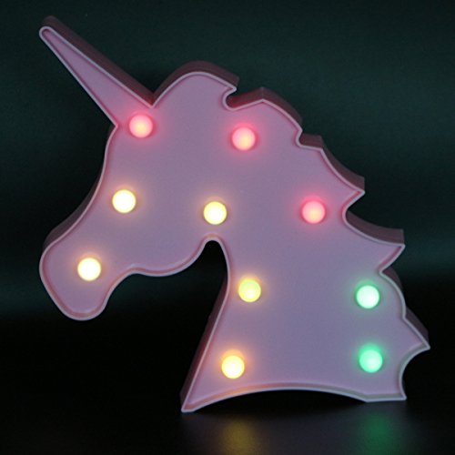 LED Multicoloured Unicorn Head Light