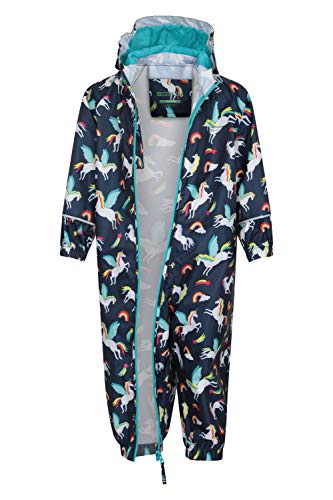 Navy Unicorn Puddle Suit For Kids | Mountain Warehouse