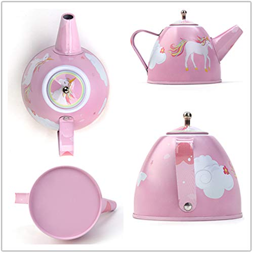 Girls Pink Unicorn Tea Set Pretend