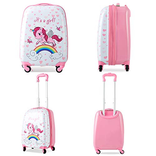 Cute Unicorn Set Of 2 Suitcases | Pink