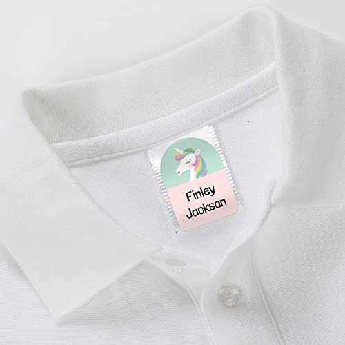 Unicorn No Iron Name Labels | 50 Pcs