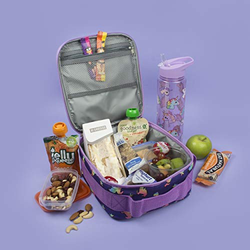 Personalised Unicorn Kids Lunch Bag | Purple