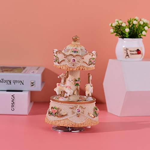 Unicorn Carousel Music Box | Rotating Unicorn