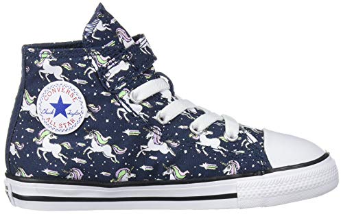 Blue Converse Unicorn style kids trainer 