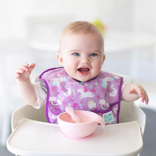 Unicorn Waterproof Washable Bib Purple