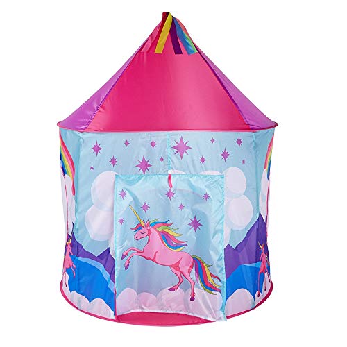 Unicorn play house tent with door for children