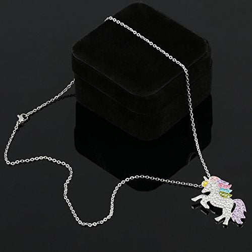 Crystal Rainbow Unicorn Necklace