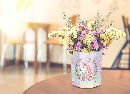Floral Unicorn Desk Organiser | Pen Holder | Office, Classroom, Home