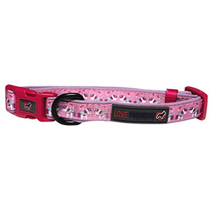French Bulldog Collar With Soft Padded Lining |  Unicorn Design |Pink | Love Frenchie